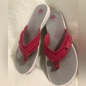 Clarks Cloudsteppers Hot Pink Sandals Size 11
